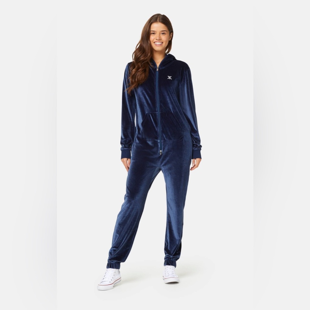 OnePiece Navy Velvet Jumpsuit, Unisex Small
